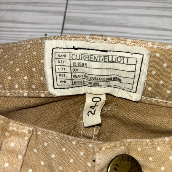 CURRENT ELLIOTT The Stiletto Haystack Skinny 24 Brown Skinny Pants - Picture 2 of 7